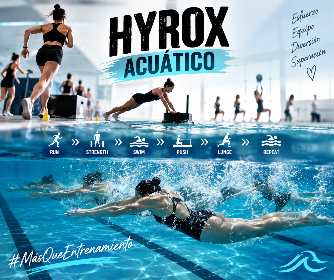 💪🏊‍♀️ ¡Hoy hemos vivido un entrenamiento muy diferente! 🔥