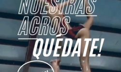 Trabajo de acrobacias en equipo